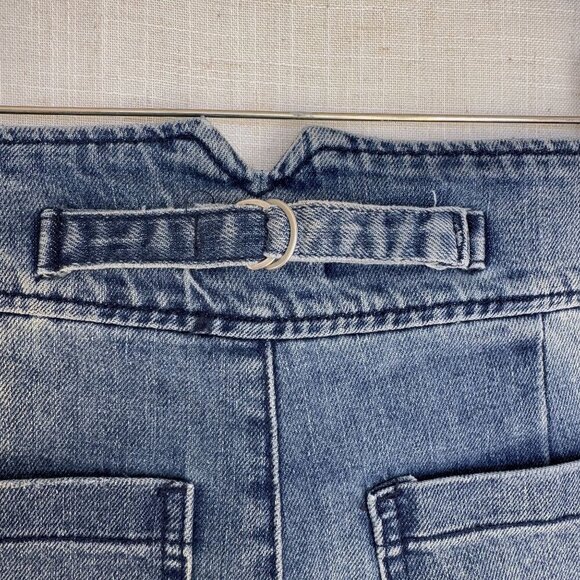 House of Harlow 1960 Stretch Cotton Denim High Rise Wide Leg Retro Jeans Size 30 - Picture 6 of 12
